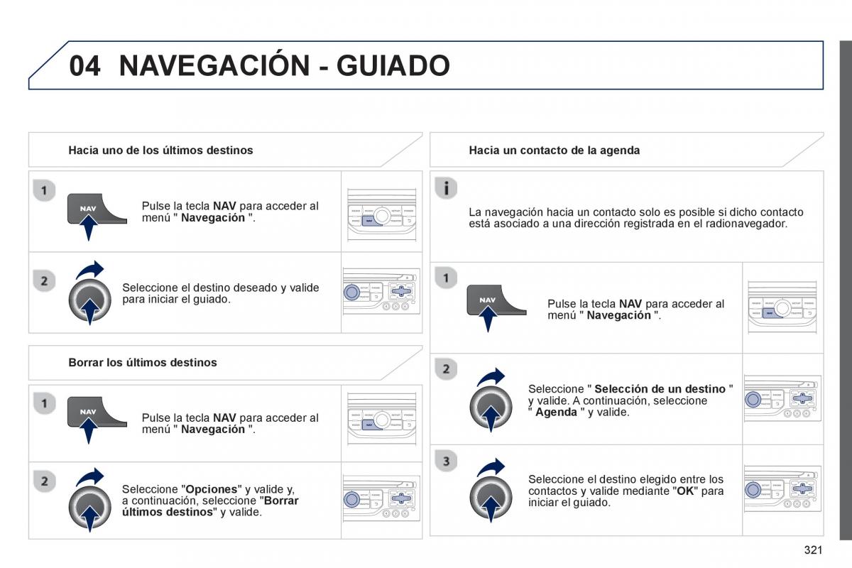 manual  Peugeot 5008 manual del propietario / page 323