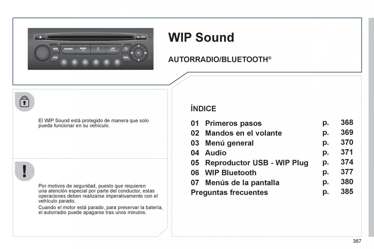 manual  Peugeot 5008 manual del propietario / page 369