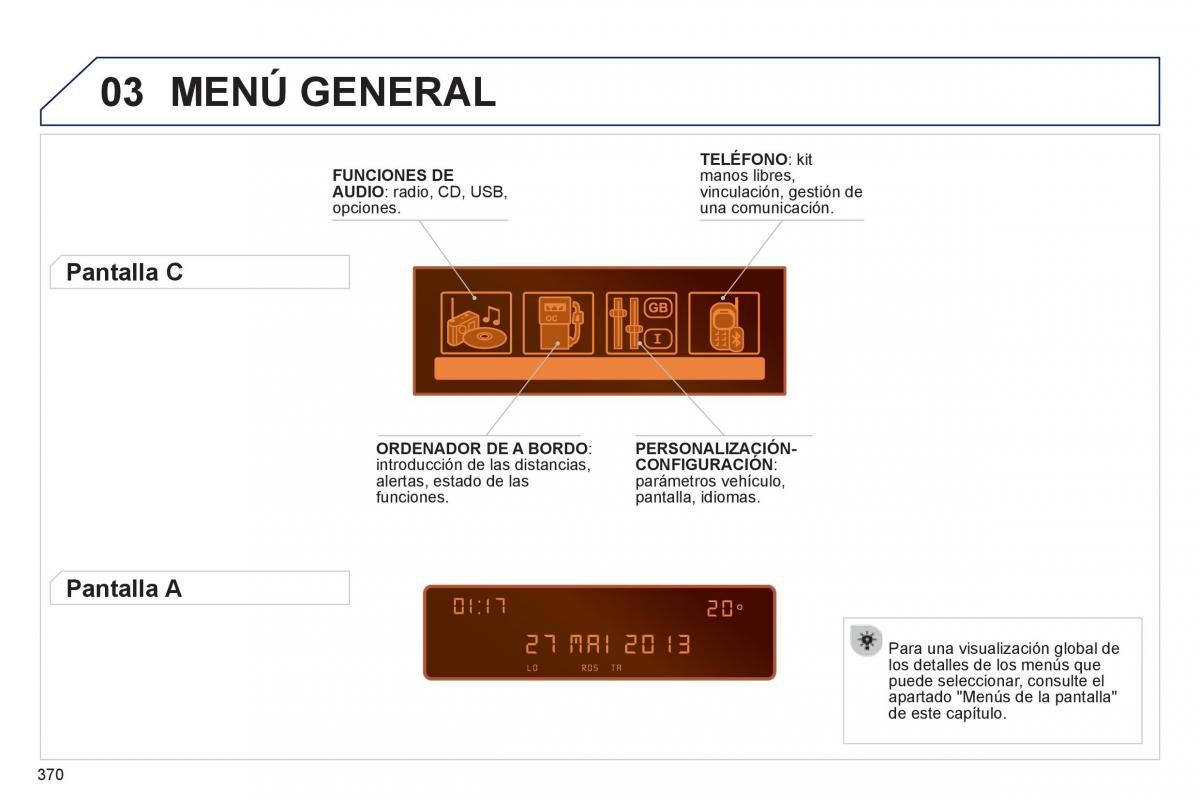 manual  Peugeot 5008 manual del propietario / page 372