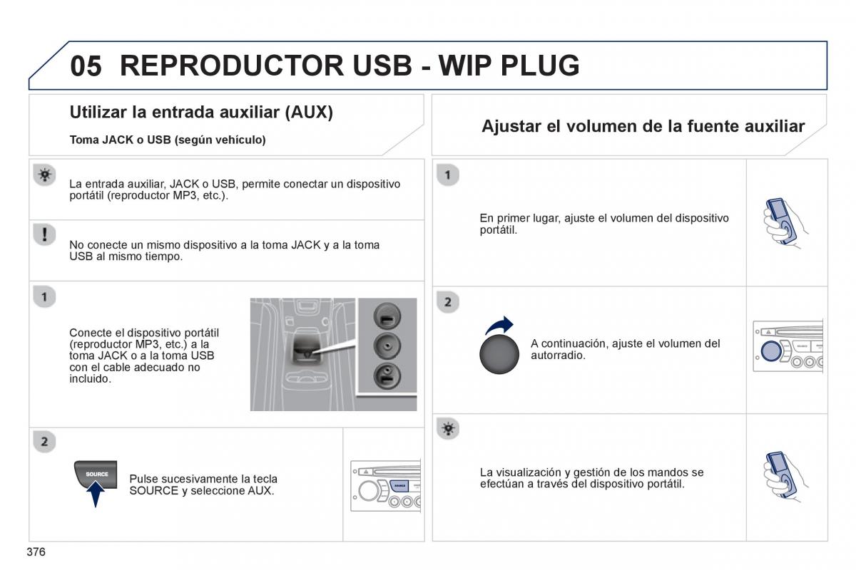 manual  Peugeot 5008 manual del propietario / page 378