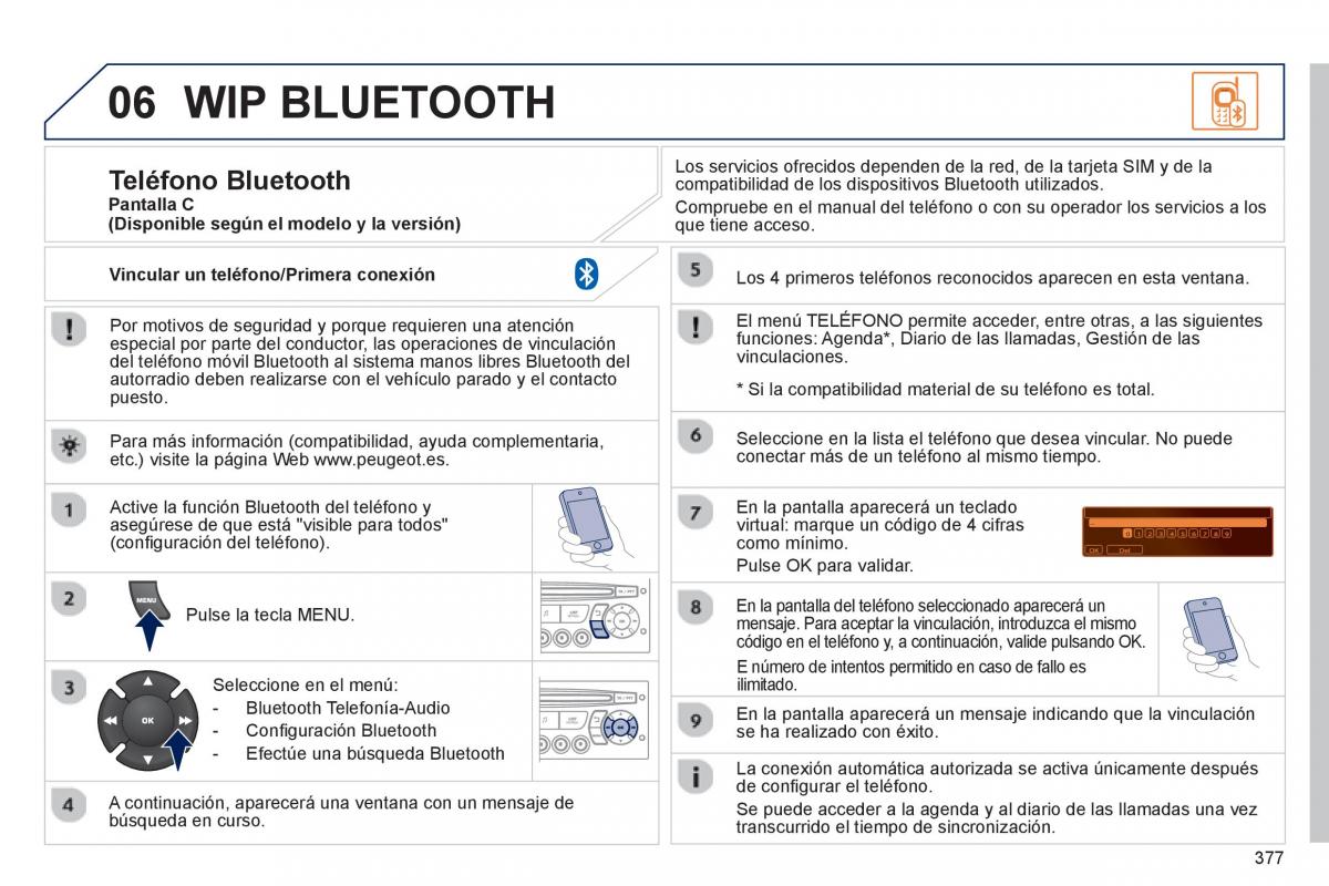 manual  Peugeot 5008 manual del propietario / page 379