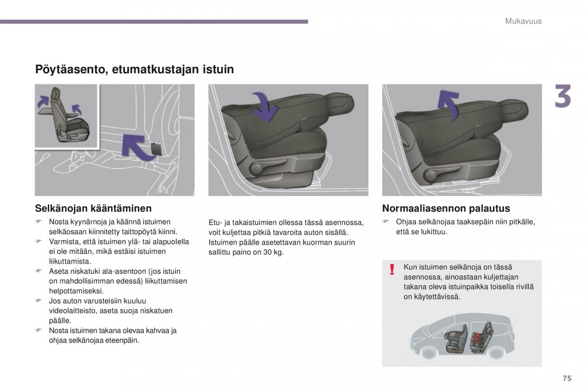 Peugeot 5008 omistajan kasikirja / page 77