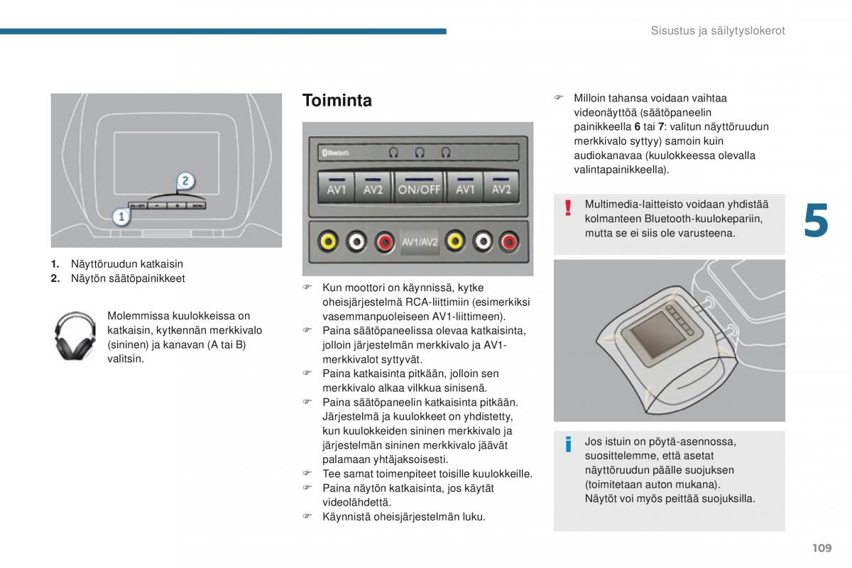 Peugeot 5008 omistajan kasikirja / page 111