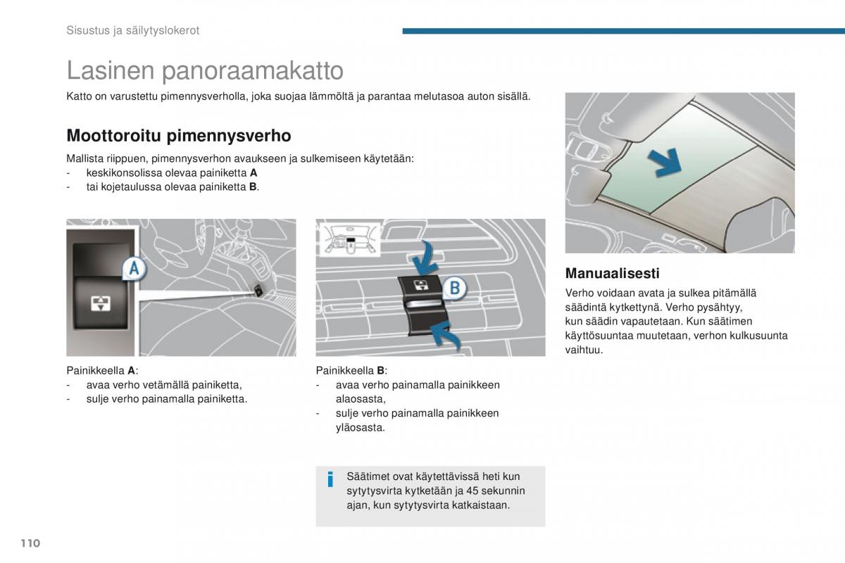 Peugeot 5008 omistajan kasikirja / page 112