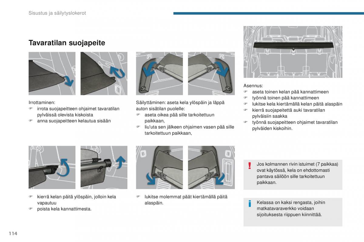 Peugeot 5008 omistajan kasikirja / page 116