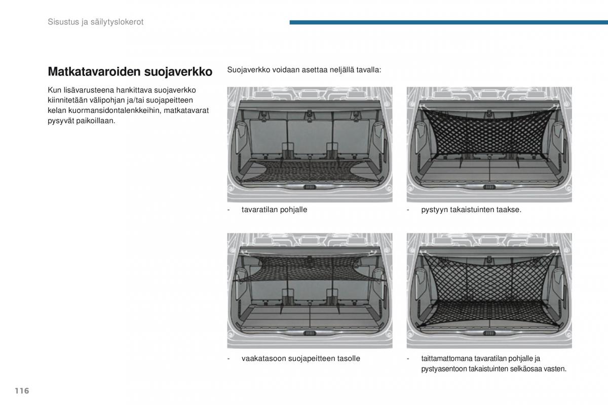 Peugeot 5008 omistajan kasikirja / page 118