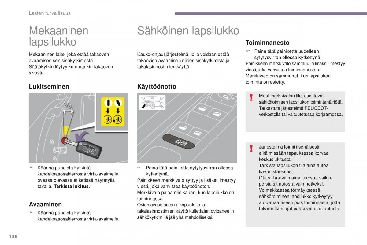 Peugeot 5008 omistajan kasikirja / page 140