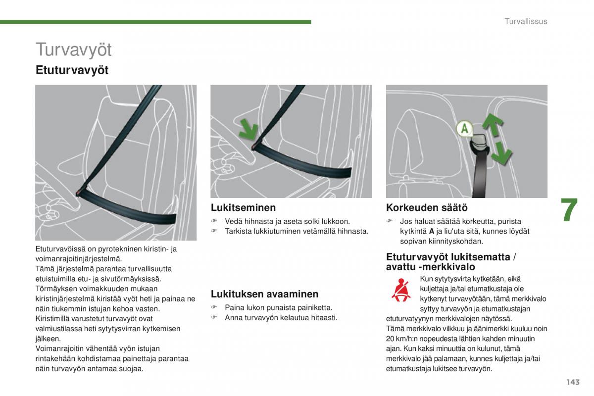 Peugeot 5008 omistajan kasikirja / page 145