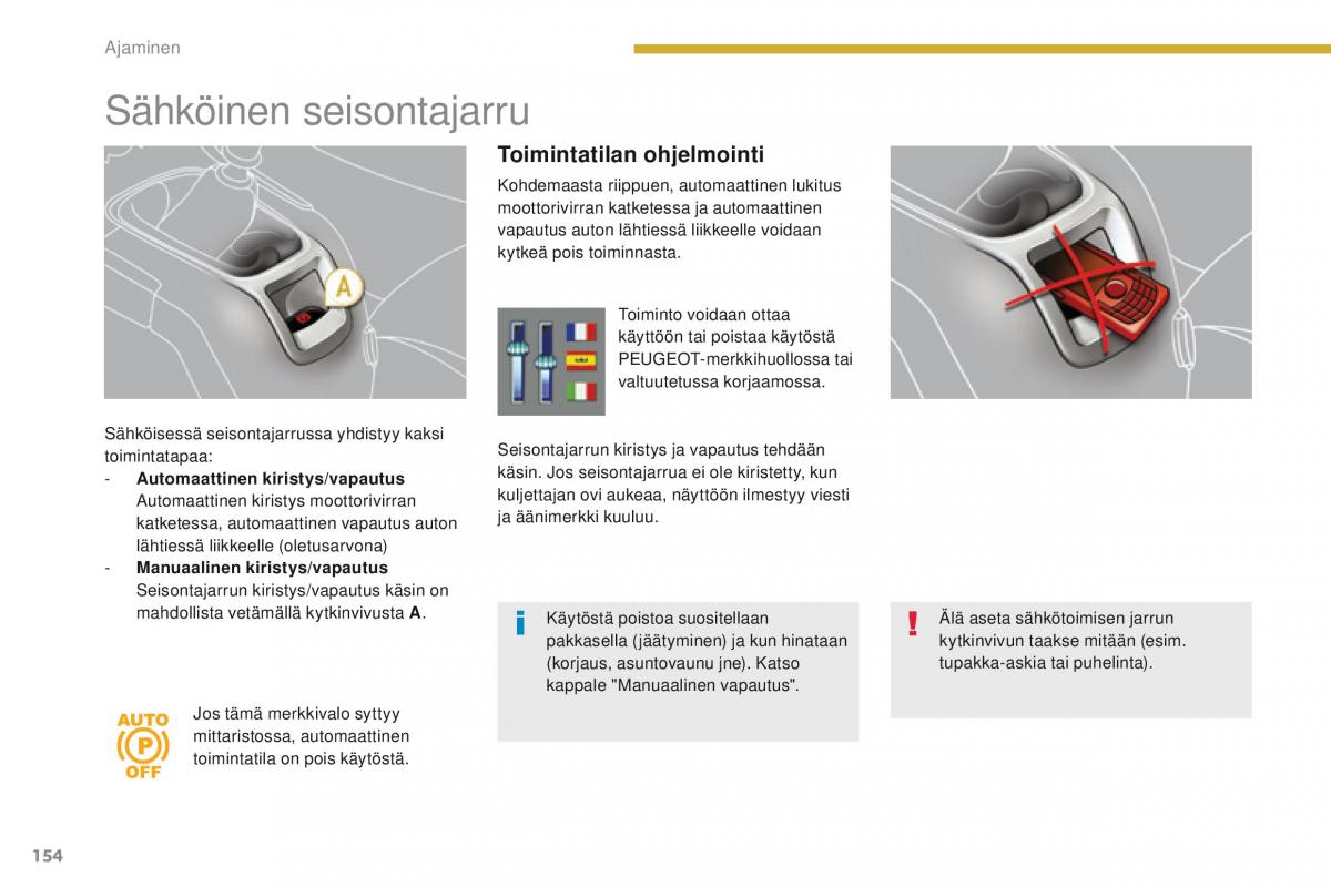 Peugeot 5008 omistajan kasikirja / page 156