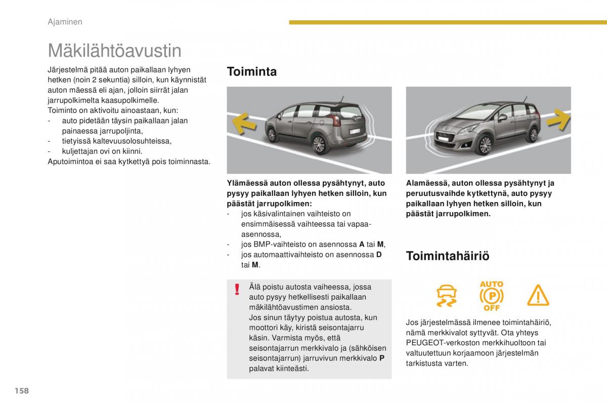 Peugeot 5008 omistajan kasikirja / page 160