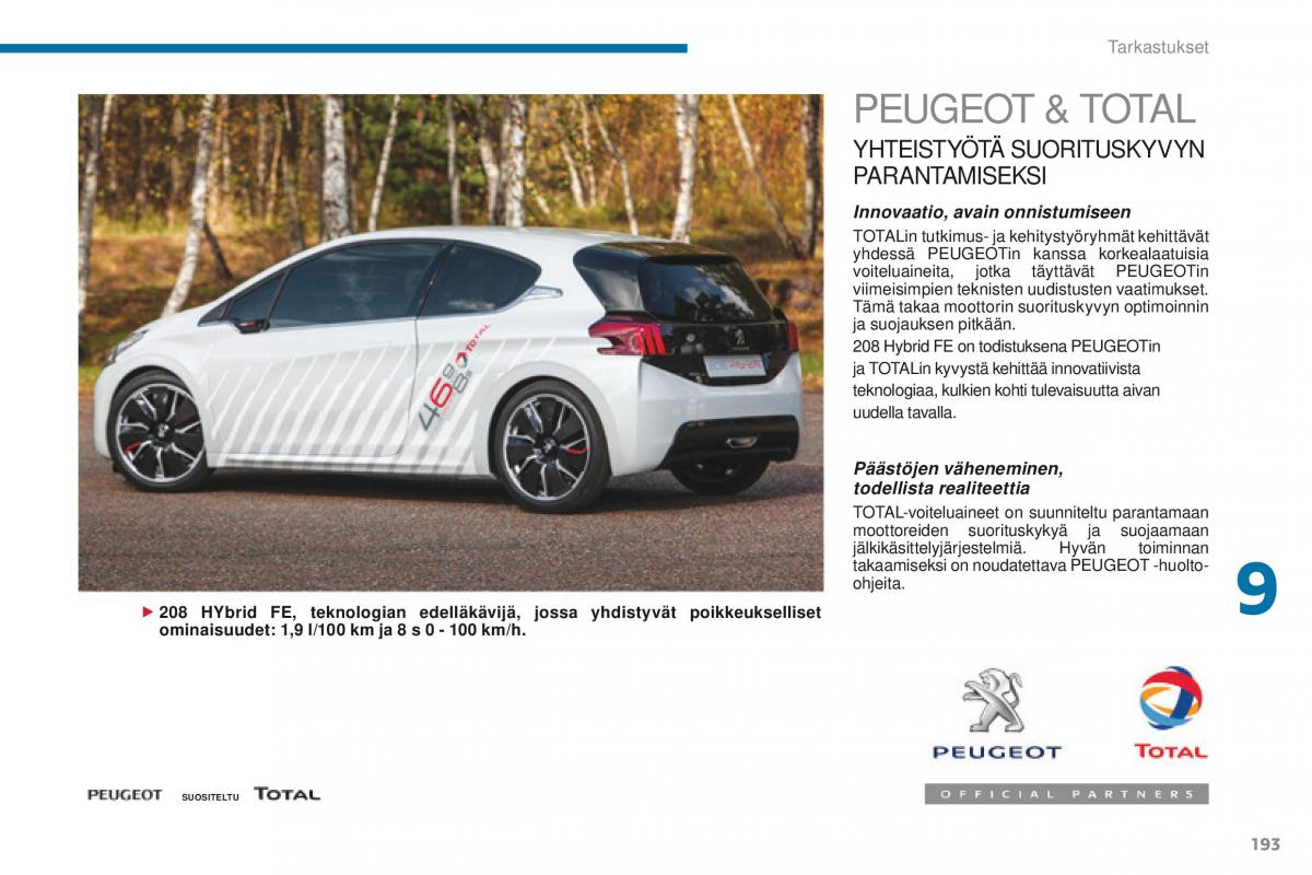 Peugeot 5008 omistajan kasikirja / page 195