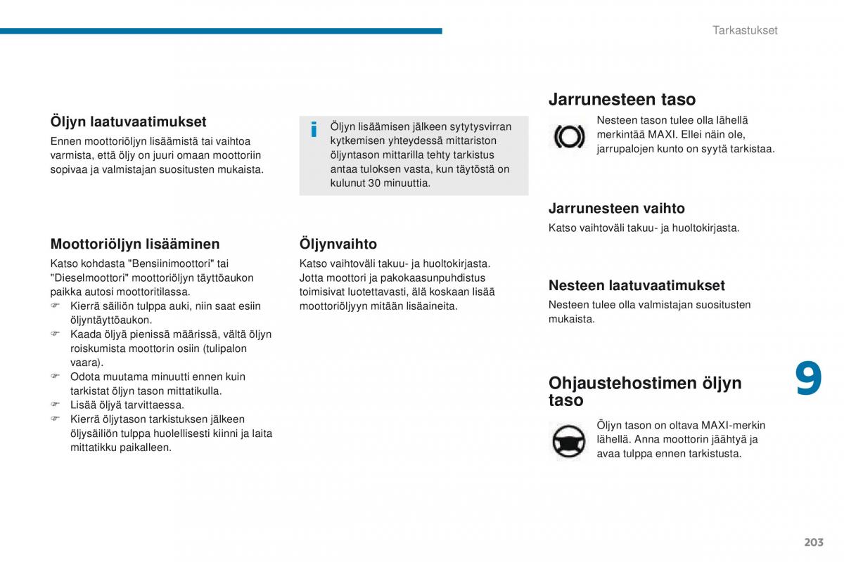 Peugeot 5008 omistajan kasikirja / page 205