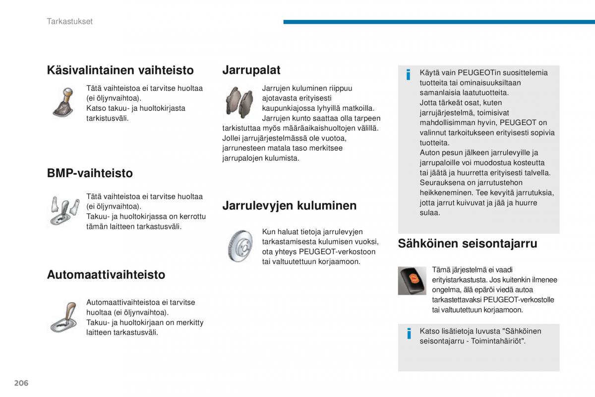 Peugeot 5008 omistajan kasikirja / page 208