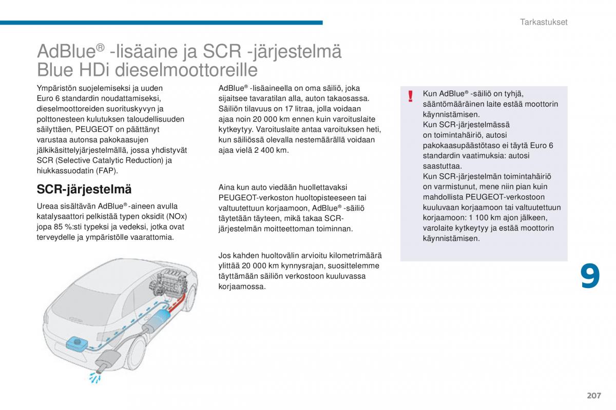 Peugeot 5008 omistajan kasikirja / page 209