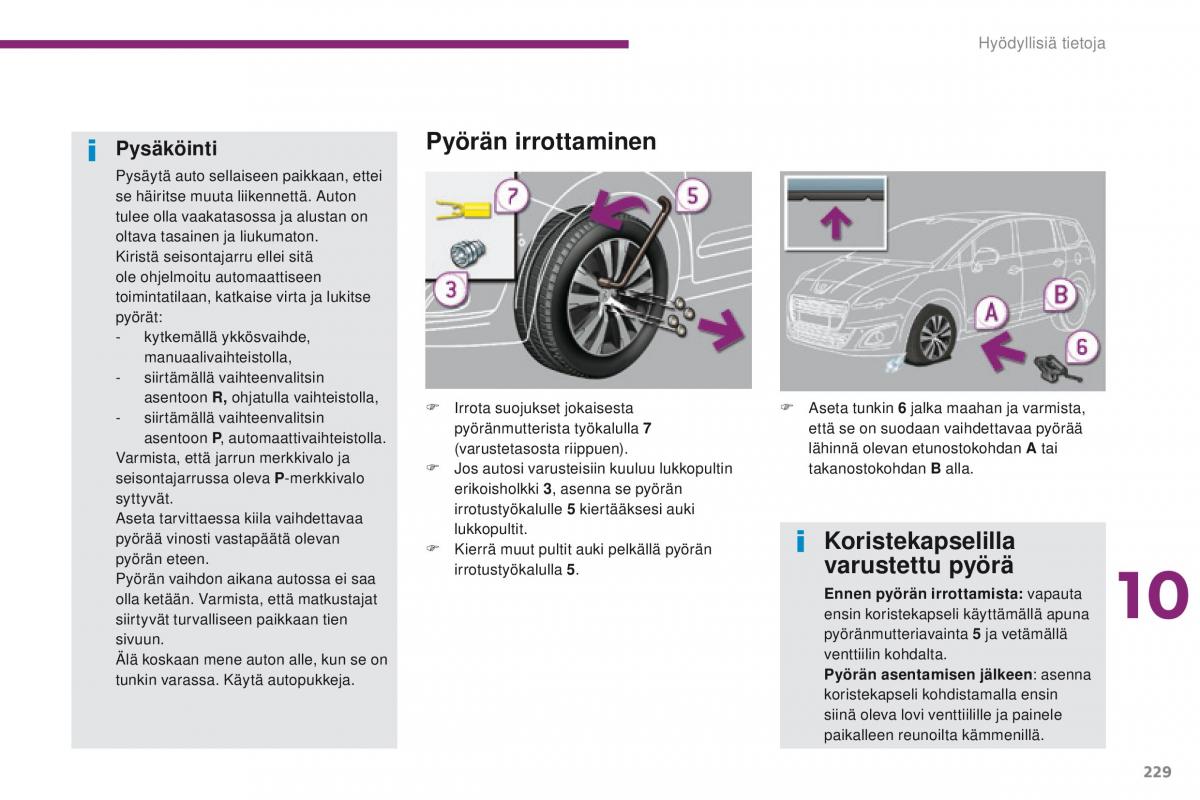 Peugeot 5008 omistajan kasikirja / page 231