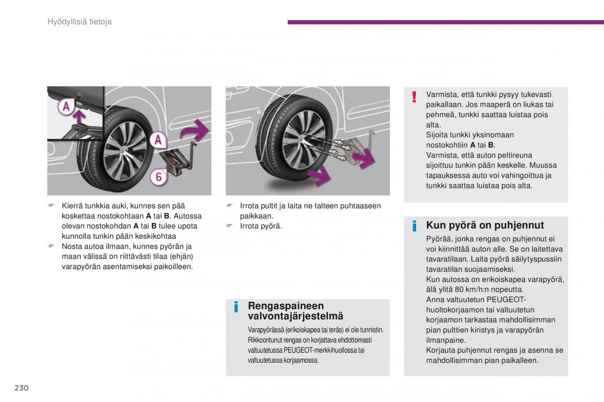 Peugeot 5008 omistajan kasikirja / page 232