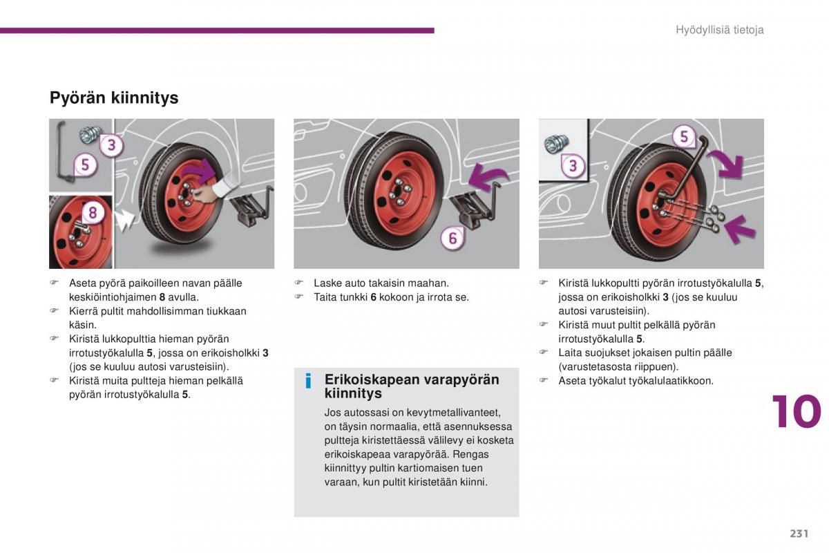 Peugeot 5008 omistajan kasikirja / page 233