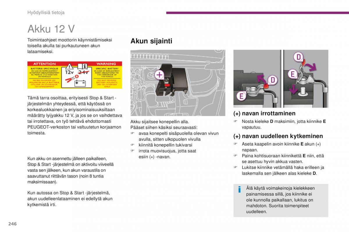 Peugeot 5008 omistajan kasikirja / page 248