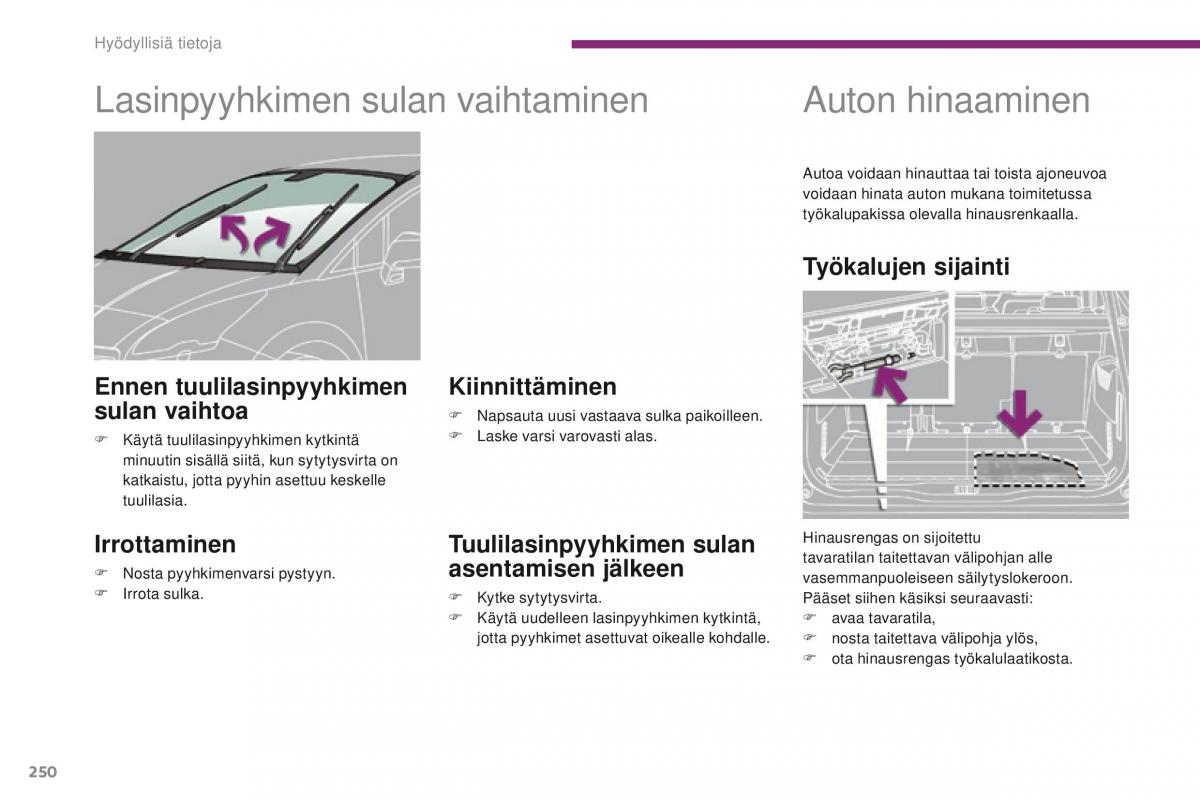 Peugeot 5008 omistajan kasikirja / page 252