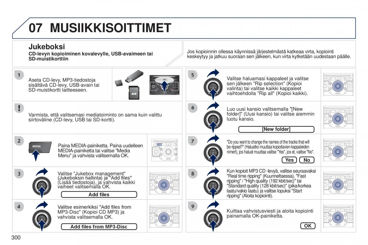 Peugeot 5008 omistajan kasikirja / page 302