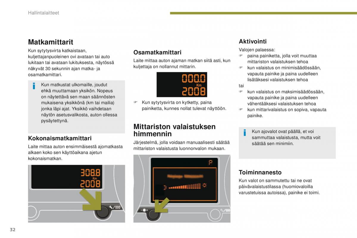 Peugeot 5008 omistajan kasikirja / page 34