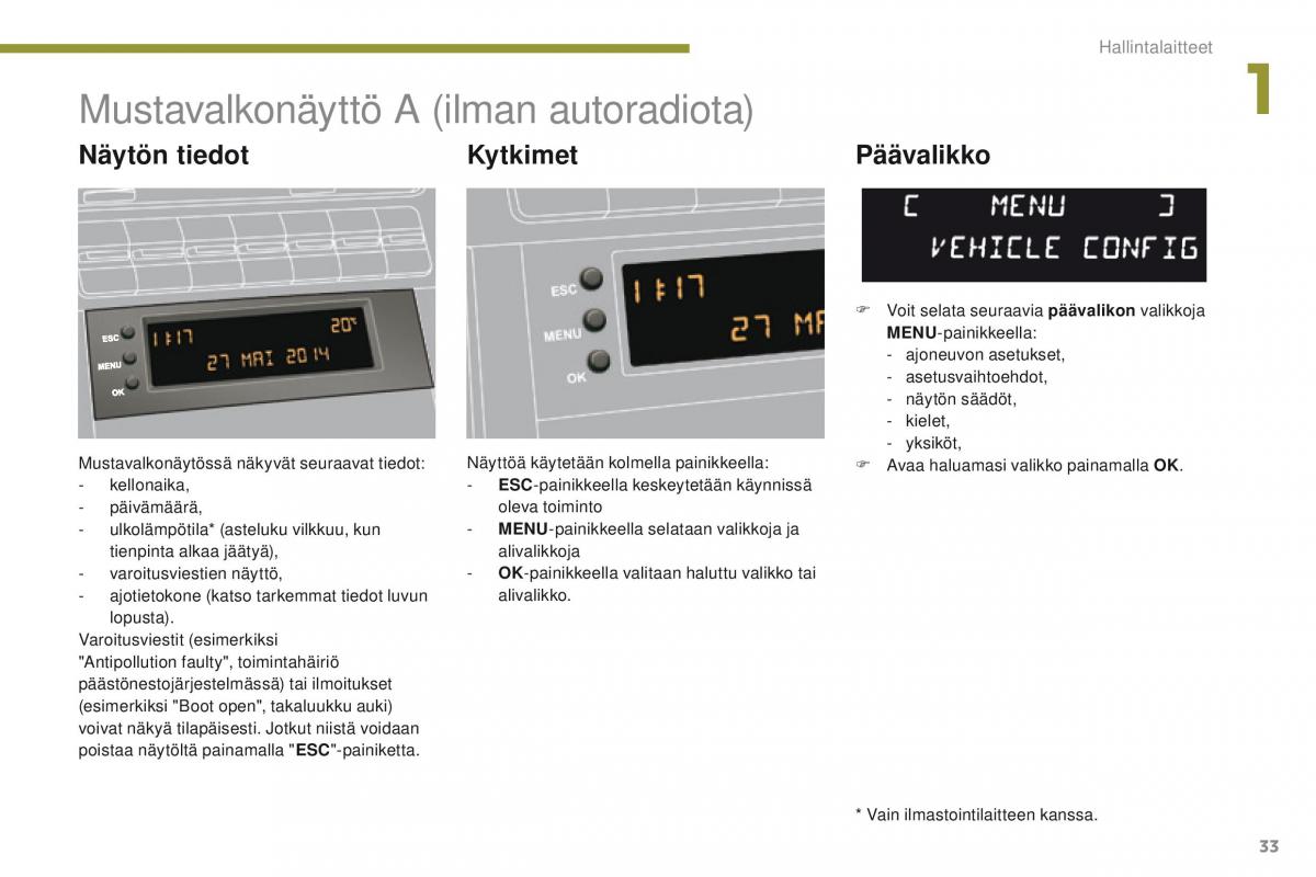 Peugeot 5008 omistajan kasikirja / page 35