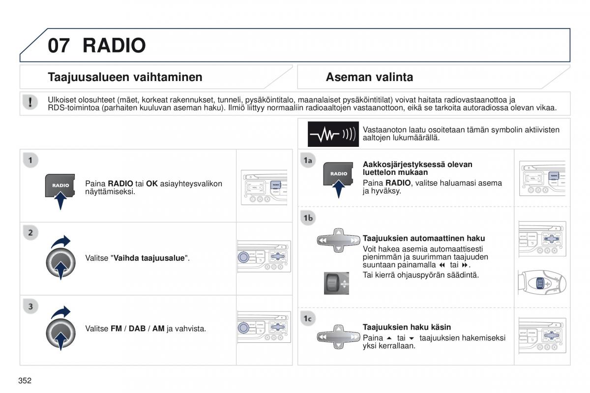 Peugeot 5008 omistajan kasikirja / page 354