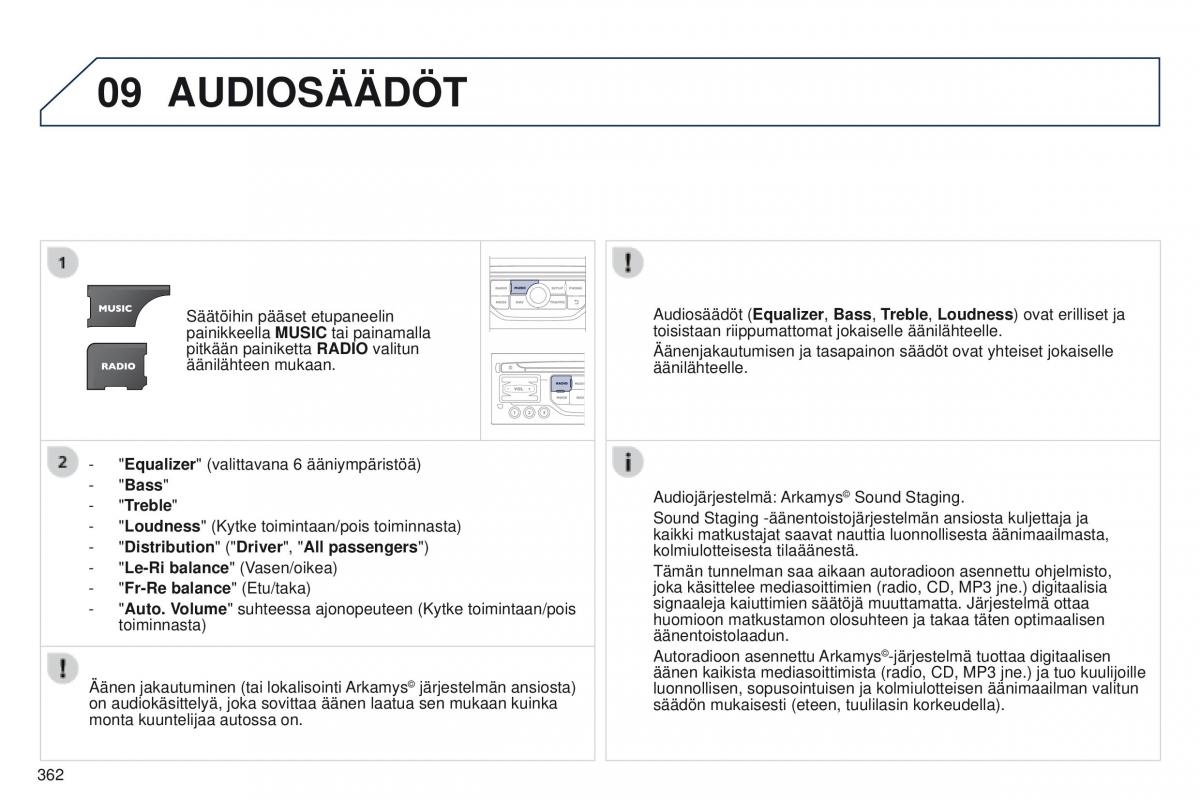 Peugeot 5008 omistajan kasikirja / page 364