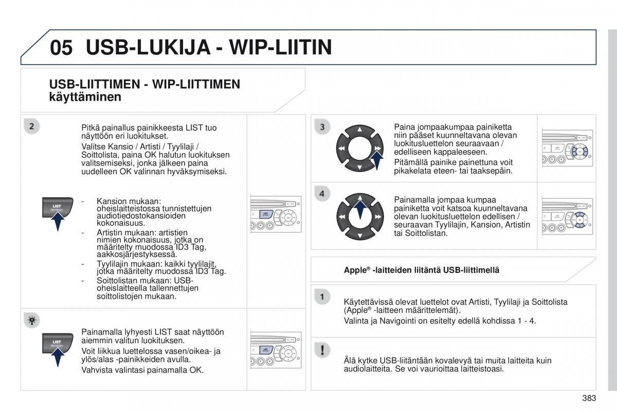 Peugeot 5008 omistajan kasikirja / page 385