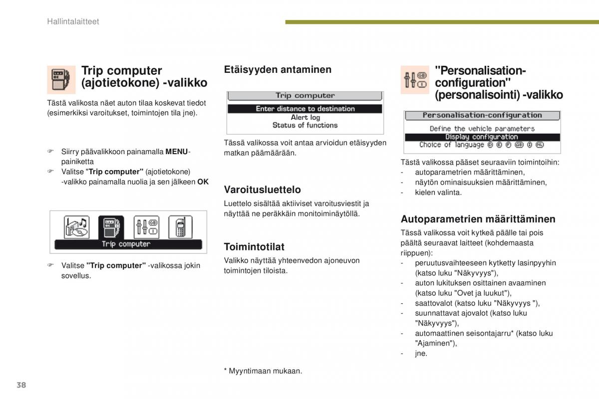 Peugeot 5008 omistajan kasikirja / page 40