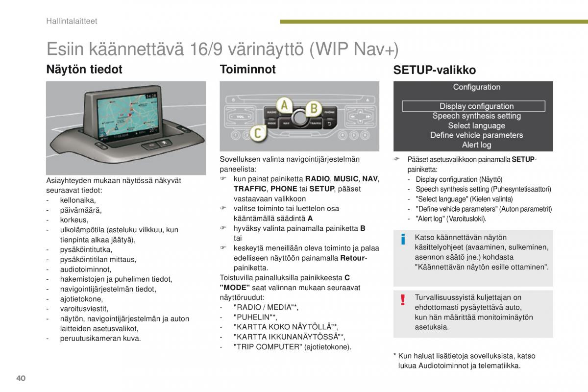 Peugeot 5008 omistajan kasikirja / page 42