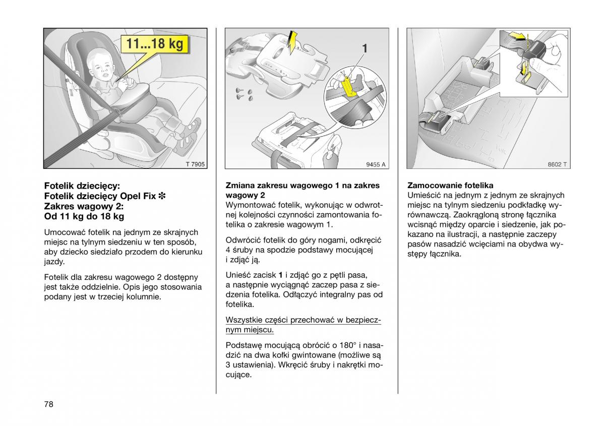 Opel Frontera B Isuzu Wizard Vauxhall Holden instrukcja obslugi instrukcja obslugi / page 78