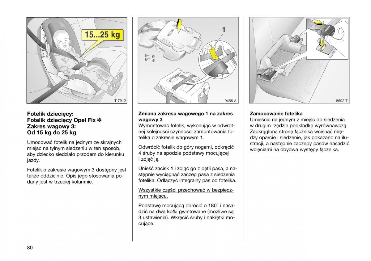 Opel Frontera B Isuzu Wizard Vauxhall Holden instrukcja obslugi instrukcja obslugi / page 80