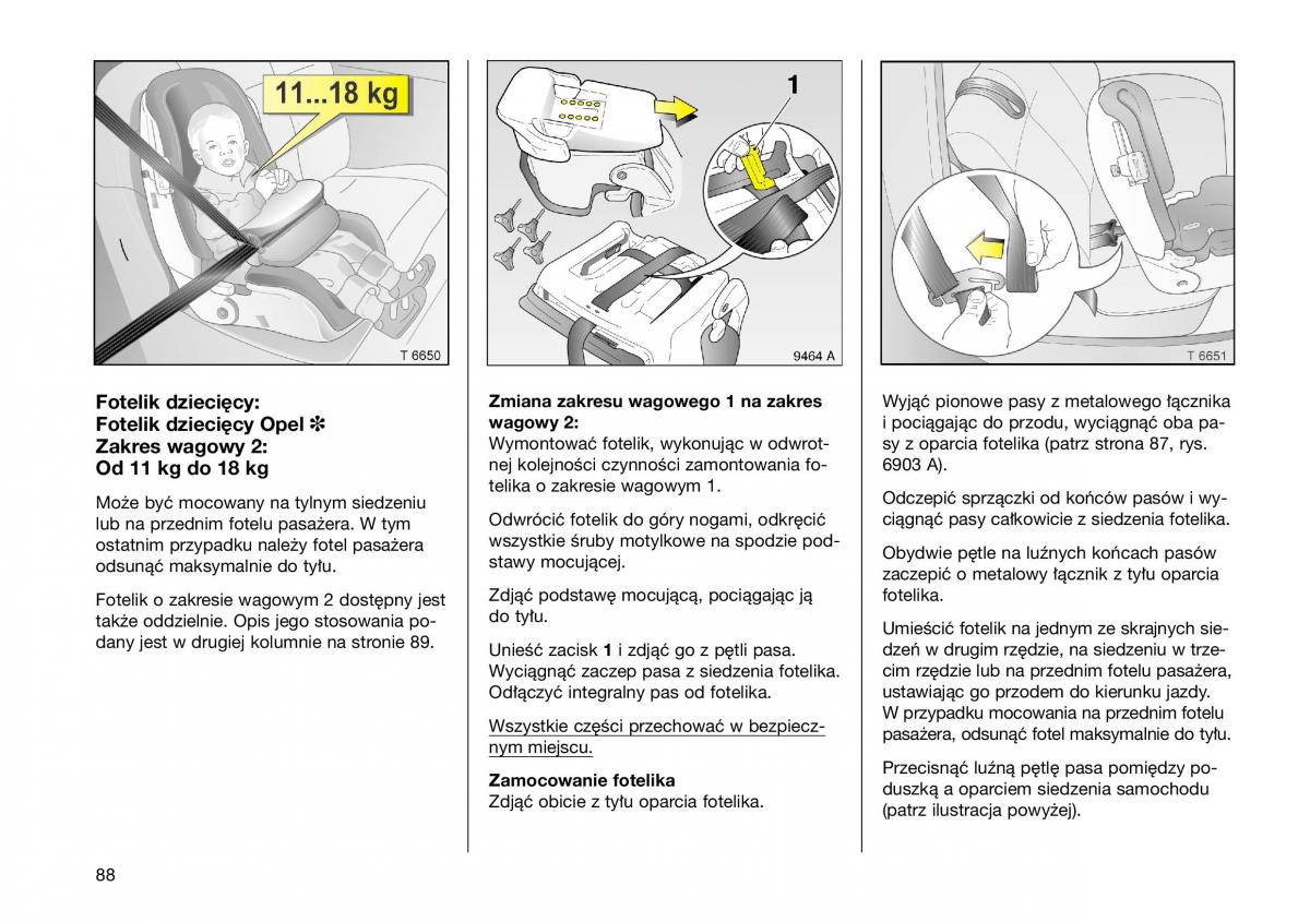 Opel Frontera B Isuzu Wizard Vauxhall Holden instrukcja obslugi instrukcja obslugi / page 88