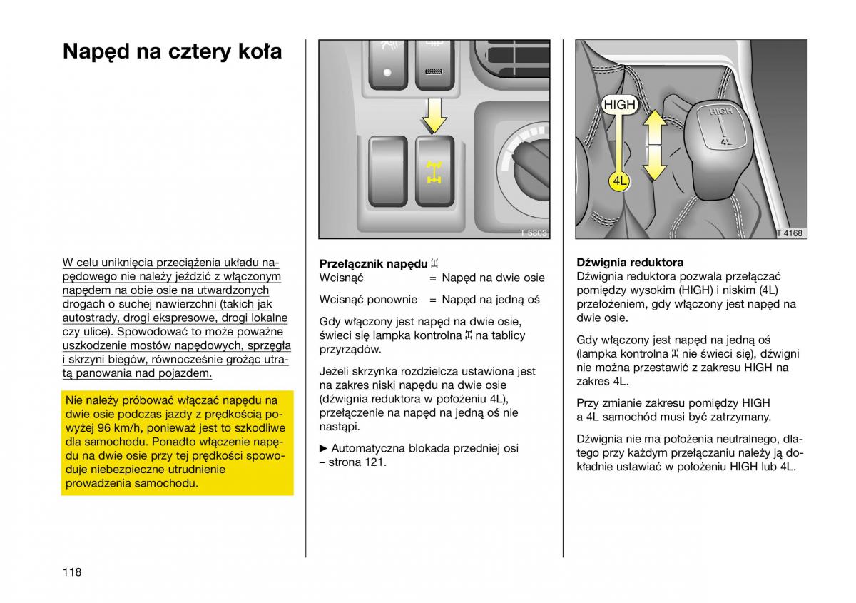 Opel Frontera B Isuzu Wizard Vauxhall Holden instrukcja obslugi instrukcja obslugi / page 118