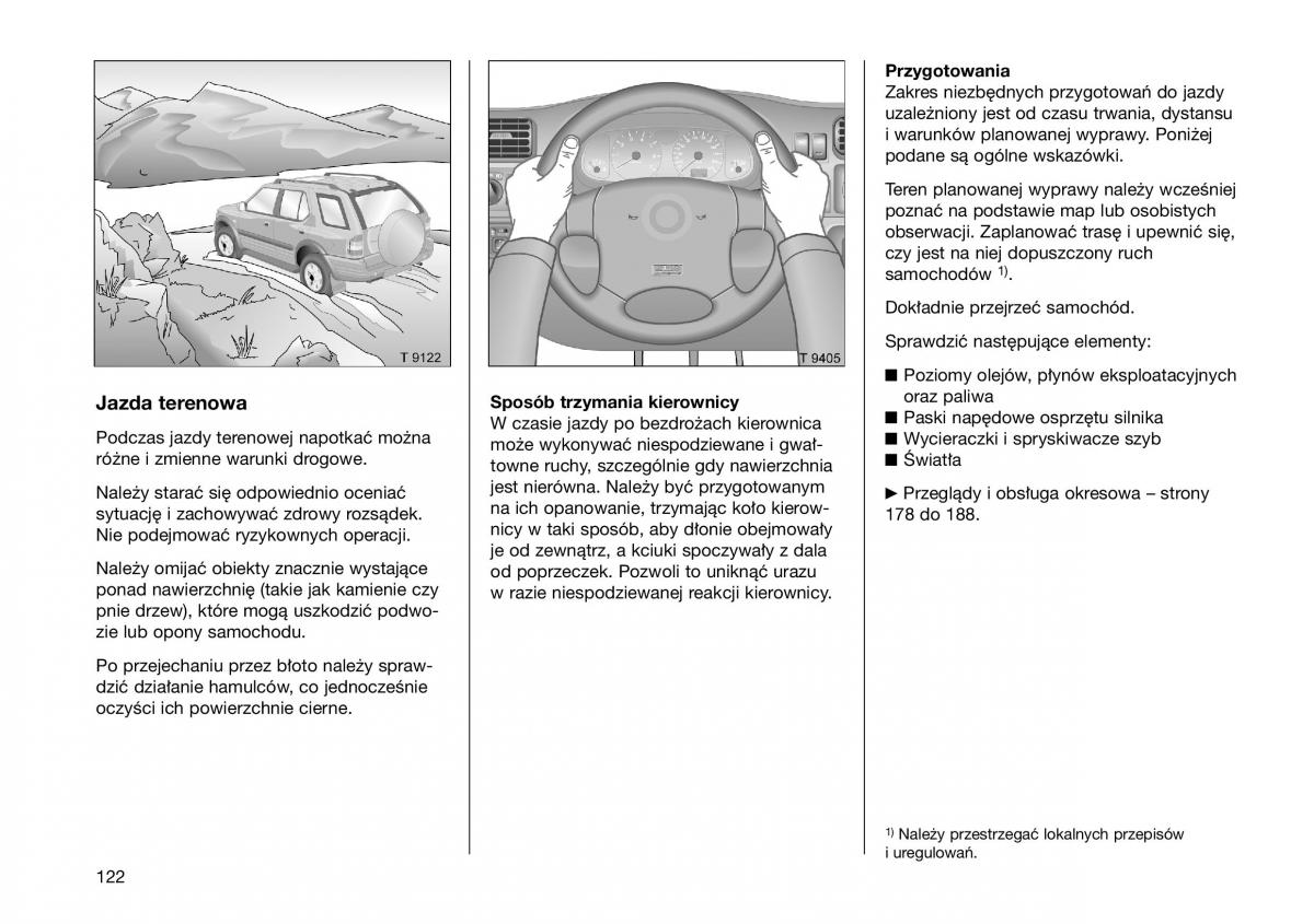 Opel Frontera B Isuzu Wizard Vauxhall Holden instrukcja obslugi instrukcja obslugi / page 122