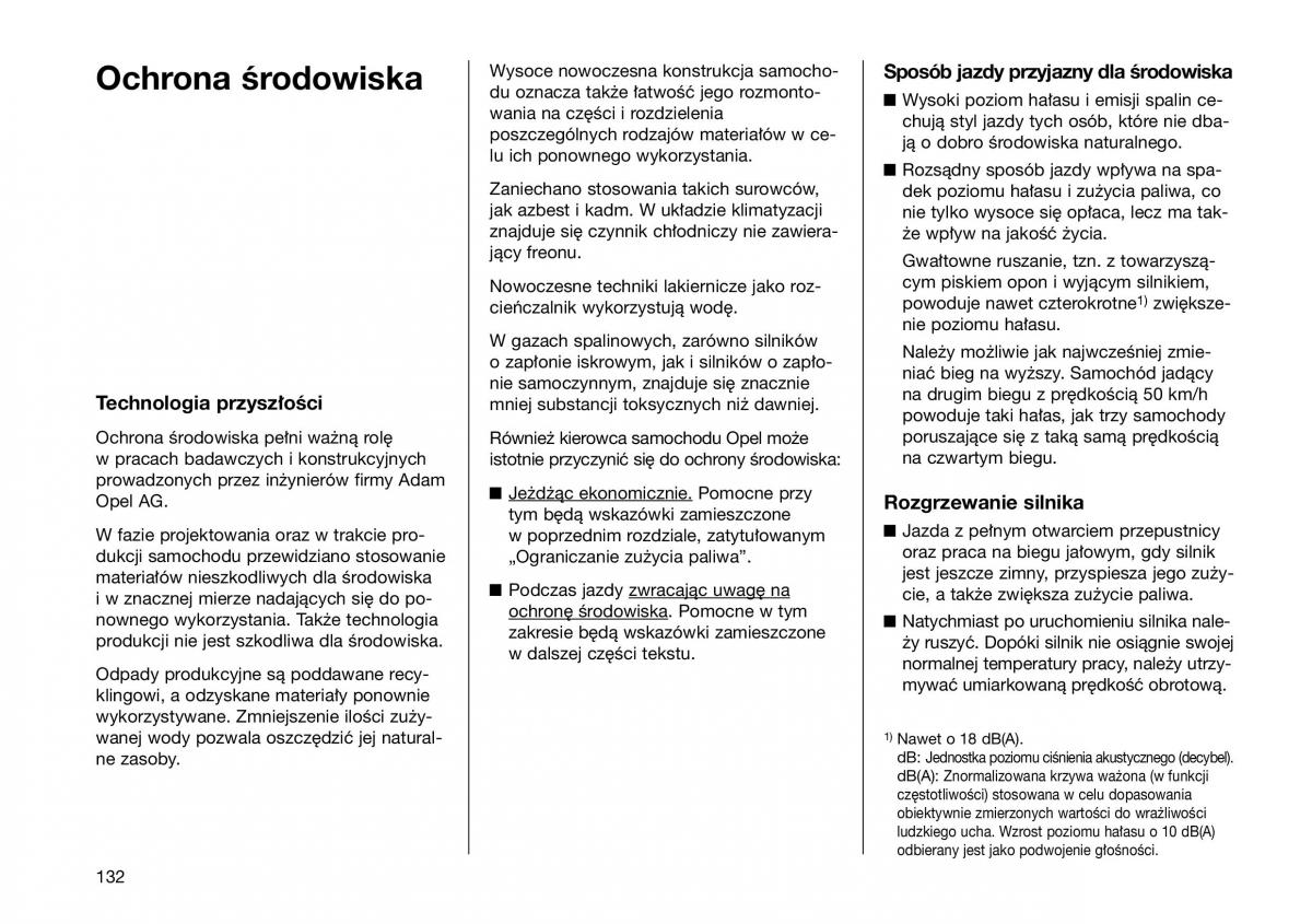 Opel Frontera B Isuzu Wizard Vauxhall Holden instrukcja obslugi instrukcja obslugi / page 132