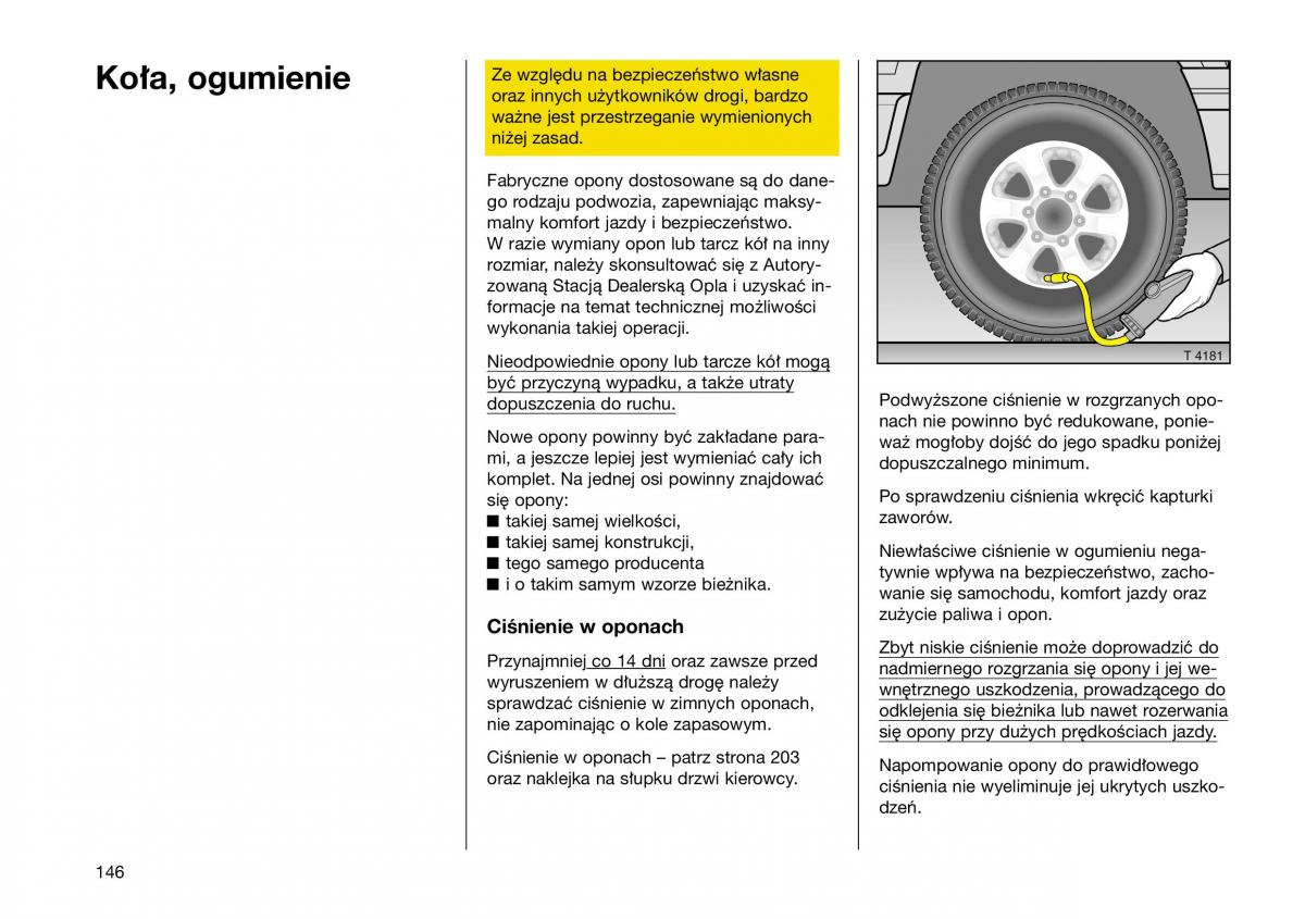 Opel Frontera B Isuzu Wizard Vauxhall Holden instrukcja obslugi instrukcja obslugi / page 146