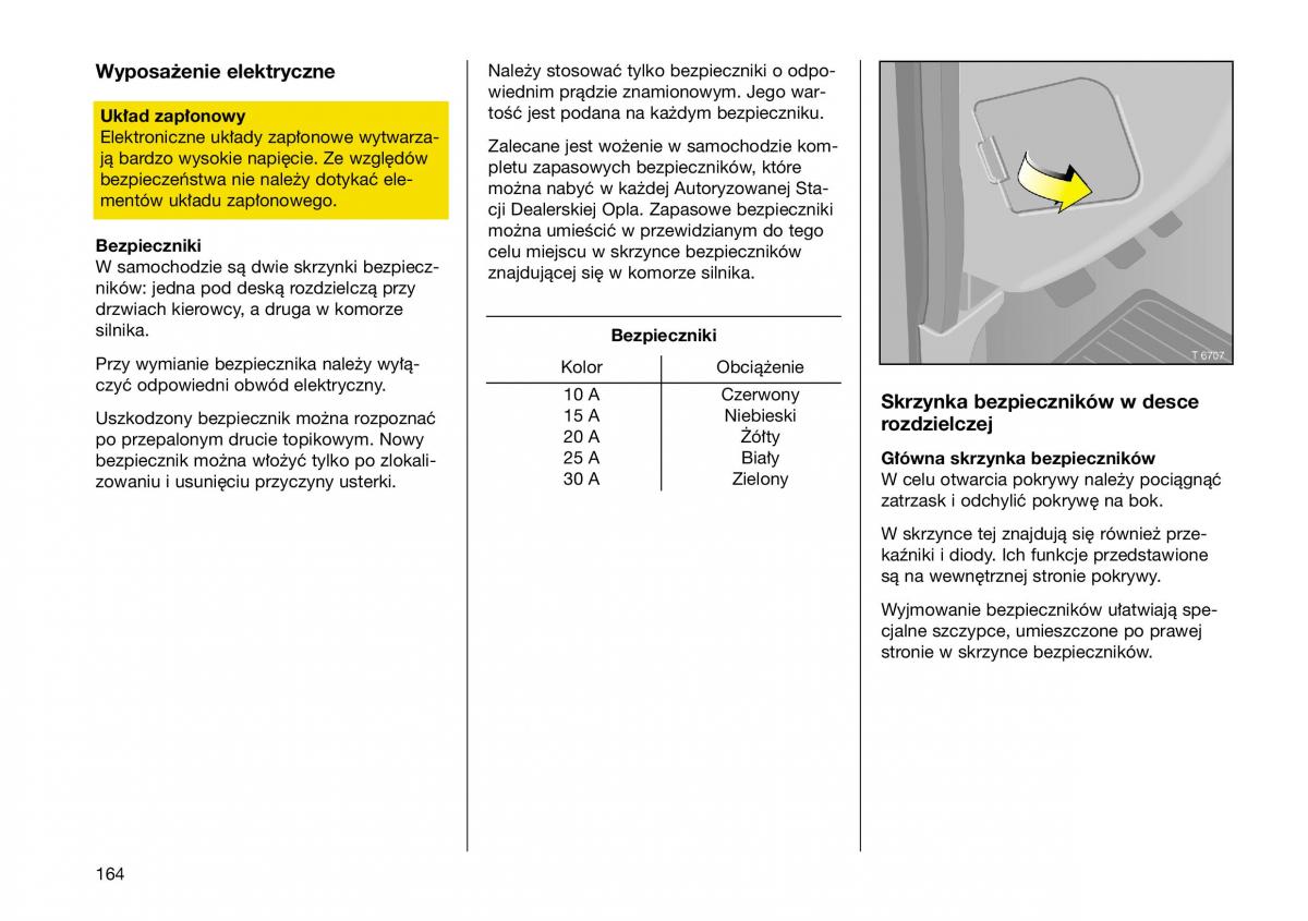 Opel Frontera B Isuzu Wizard Vauxhall Holden instrukcja obslugi instrukcja obslugi / page 164