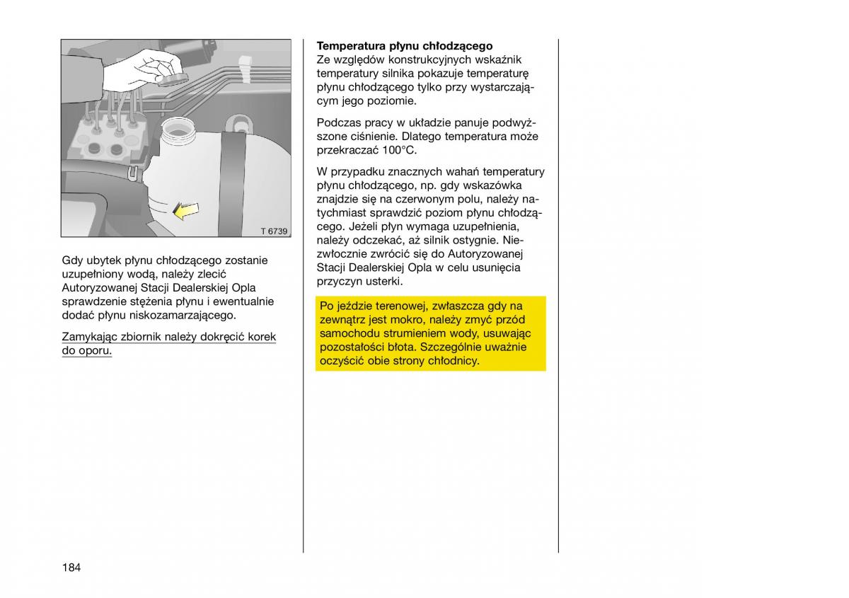 Opel Frontera B Isuzu Wizard Vauxhall Holden instrukcja obslugi instrukcja obslugi / page 184