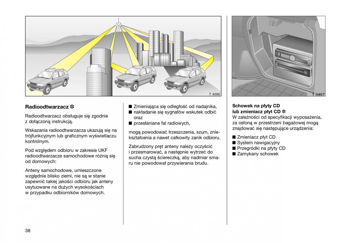 Opel Frontera B Isuzu Wizard Vauxhall Holden instrukcja obslugi instrukcja obslugi / page 38