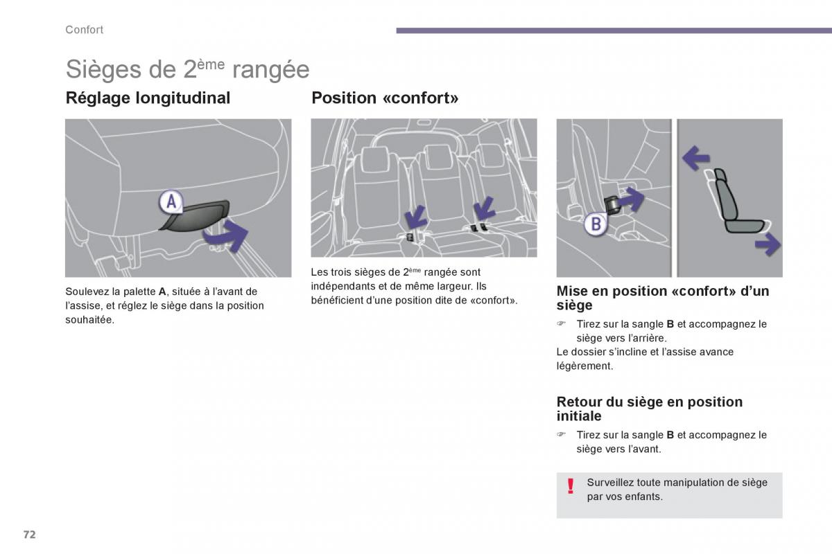 Peugeot 5008 manuel du proprietaire / page 74