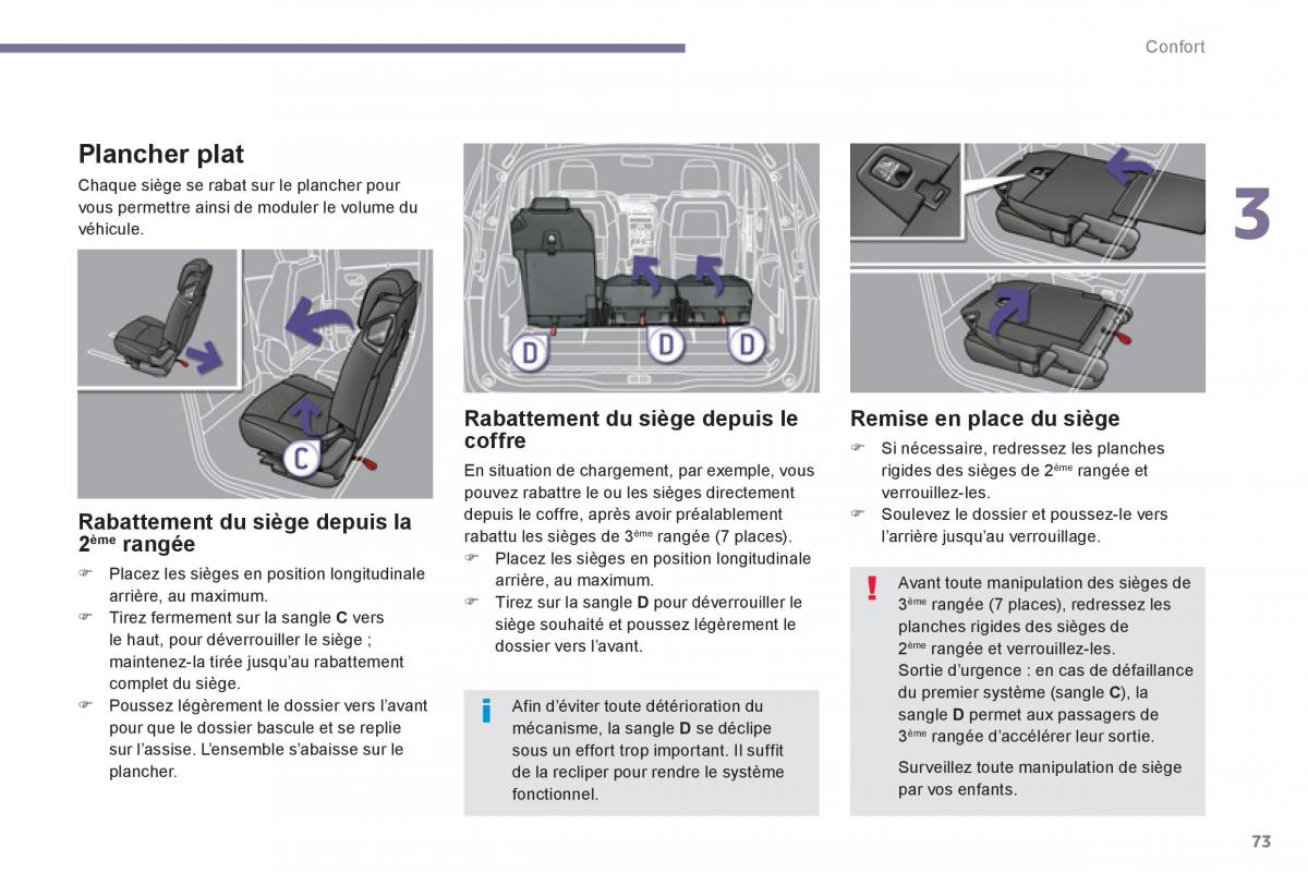 Peugeot 5008 manuel du proprietaire / page 75