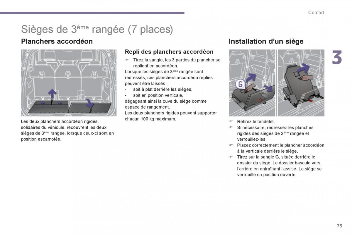 Peugeot 5008 manuel du proprietaire / page 77