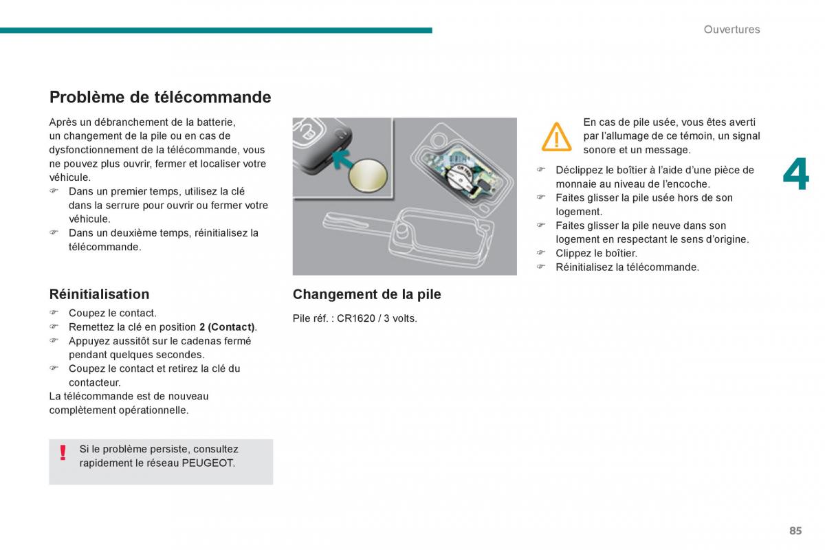 Peugeot 5008 manuel du proprietaire / page 87