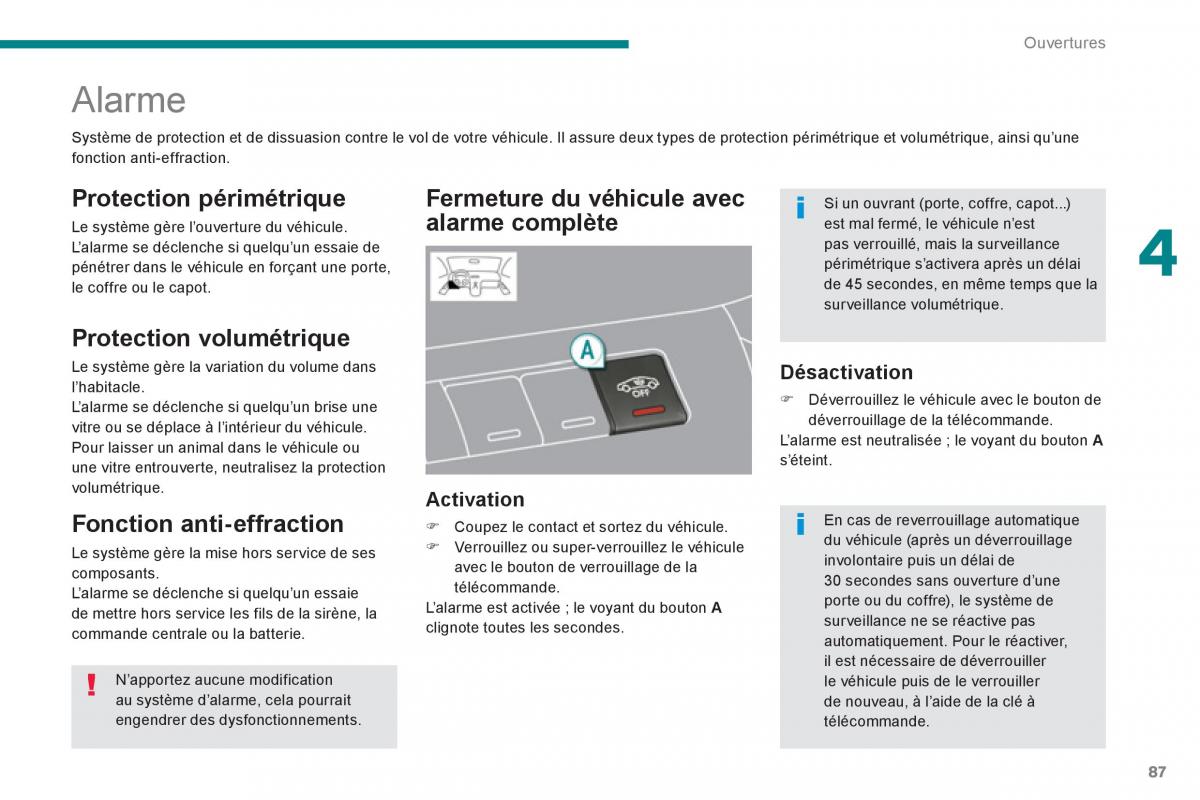 Peugeot 5008 manuel du proprietaire / page 89