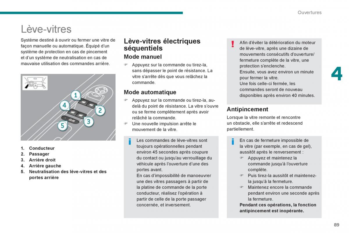 Peugeot 5008 manuel du proprietaire / page 91