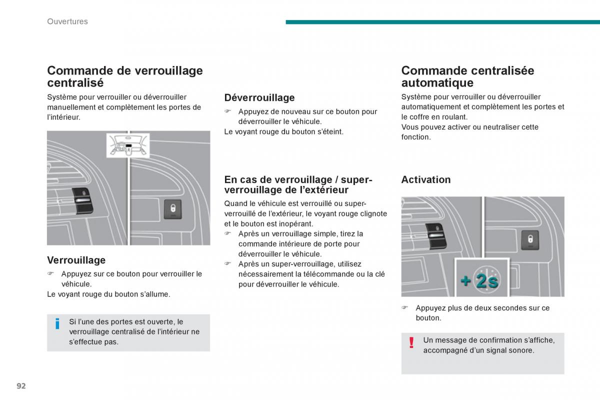 Peugeot 5008 manuel du proprietaire / page 94