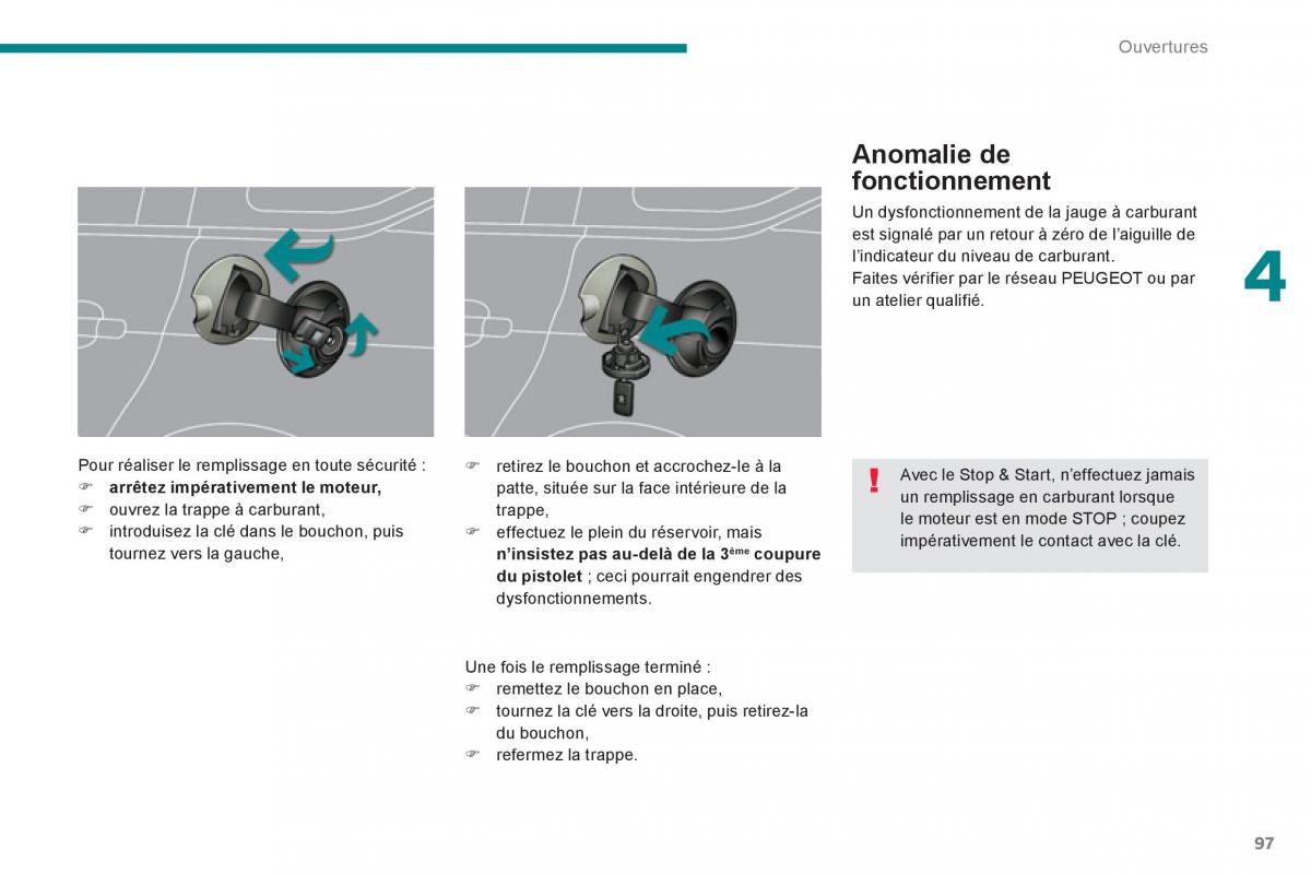 Peugeot 5008 manuel du proprietaire / page 99