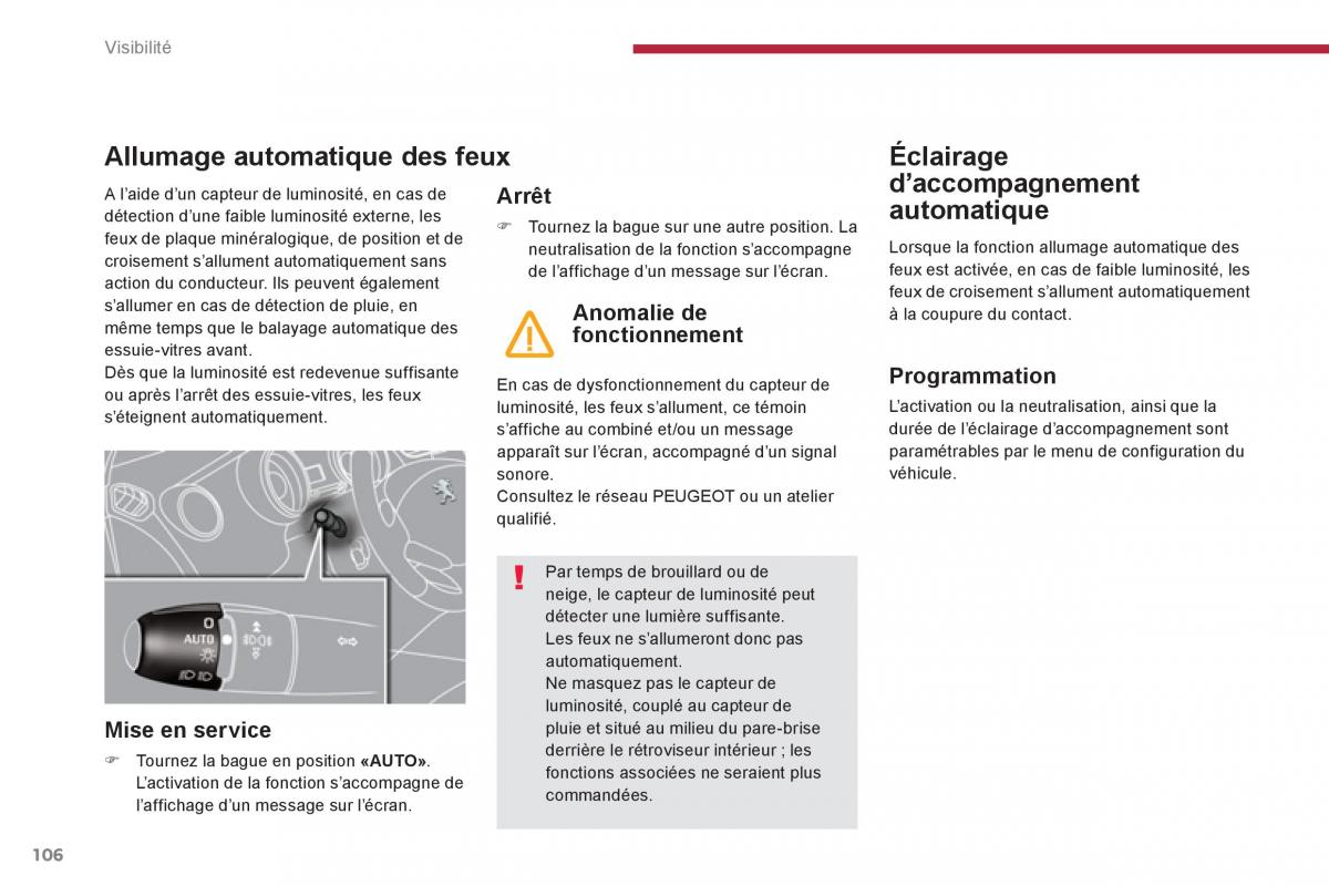 Peugeot 5008 manuel du proprietaire / page 108